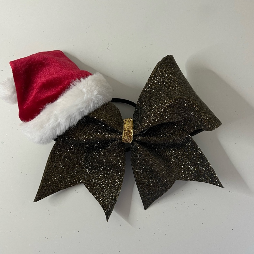 Sparkly Brown Christmas Competition Cheer Bow